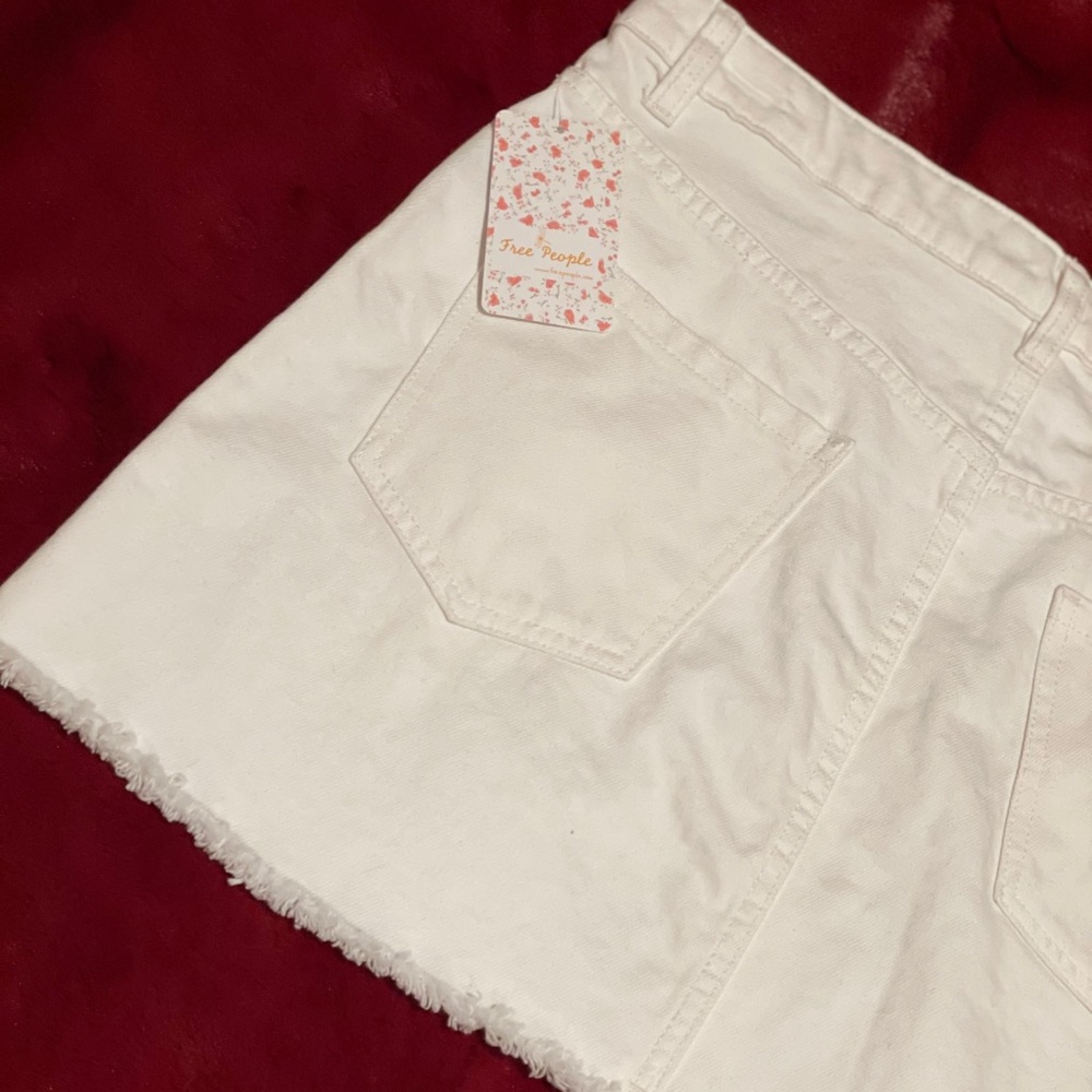 Free People white denim mini skirt - Picture 11 of 12